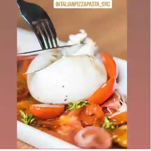 Burrata Caprese y Prosciutto