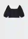 Top Mar-L Negro Talla XL Mujer Mango