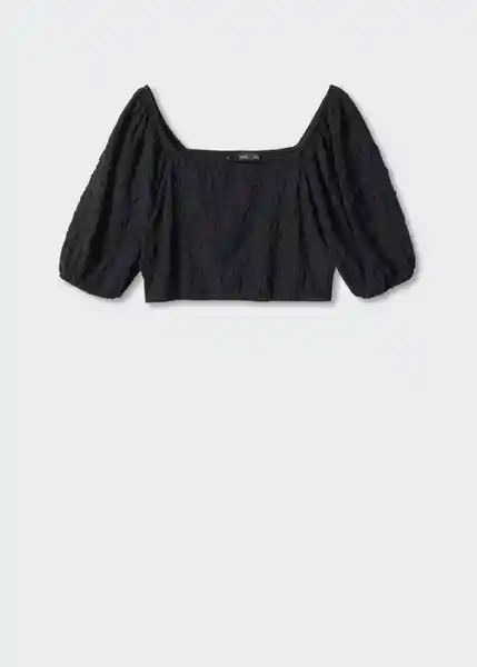 Top Mar-L Negro Talla XL Mujer Mango