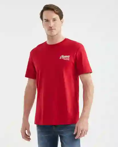 Camiseta Graphic Text Masculino Rojo Chili Oscuro M Chevignon