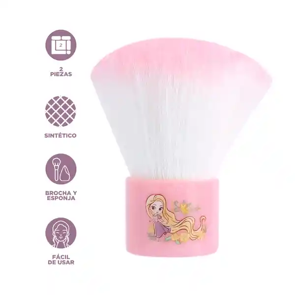 Set de Brochas y Esponjas de Maquillaje Princess Rapunzel Miniso