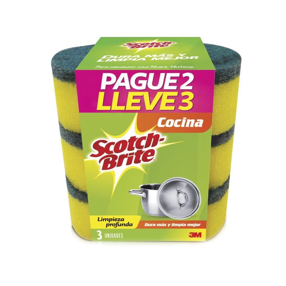 Scotch Brite Esponja de Cocina Multiusos 3 und