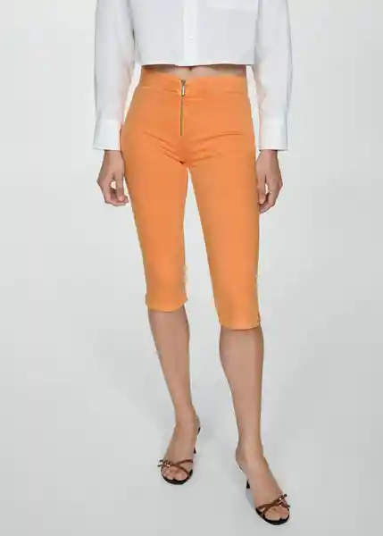 Jean Anna Naranja Talla 38 Mujer Mango