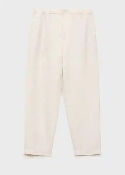 Pantalón Rustic Marfil Talla 40 Hombre Mango