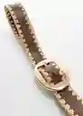 Cinturón Monica Marrón Talla L Mujer Mango
