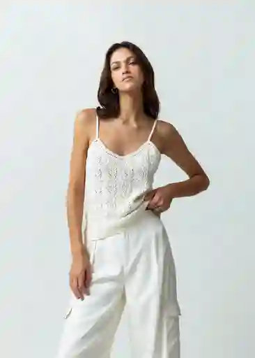 Blusa Tejido Mujer Crudo Polar Talla M Naf Naf