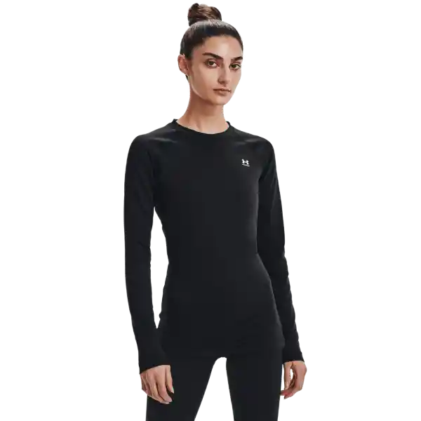 Under Armour Camiseta Authentics Crew Negro Para Mujer Talla LG