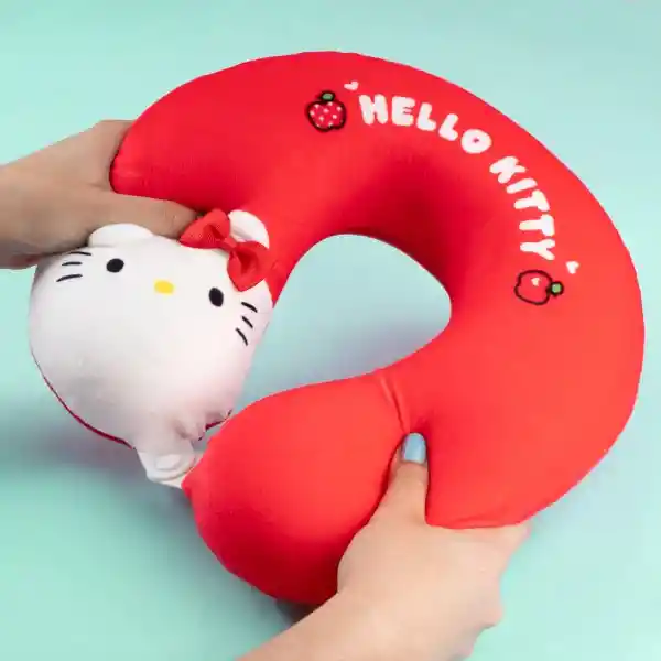 Almohada Viaje Para Cuello Hello Kitty Rojo Serie Sanrio Miniso