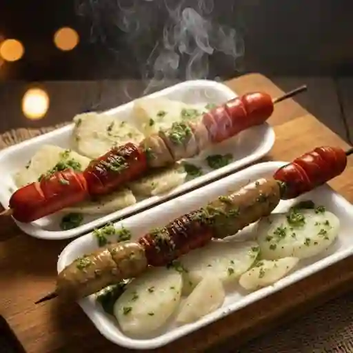 Chuzo butifarra y chorizo