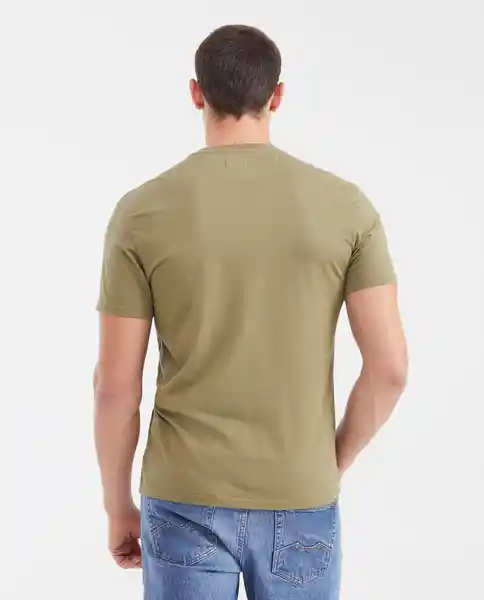 Camiseta V Neck Masculino Verde Cerro Oscuro Talla M Chevignon