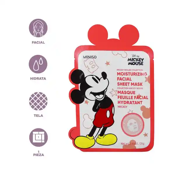 Mascarilla Facial Hidratante Colección Mickey Mouse Miniso