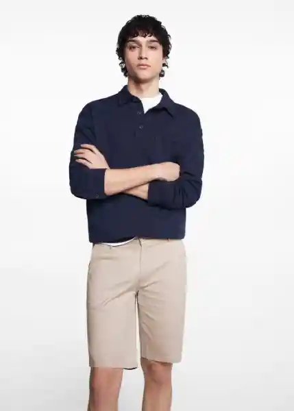 Bermuda Wang6 Beige Talla 19 Niño Mango