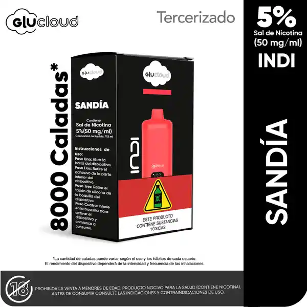 Vapeador Glucloud Sandía Indi