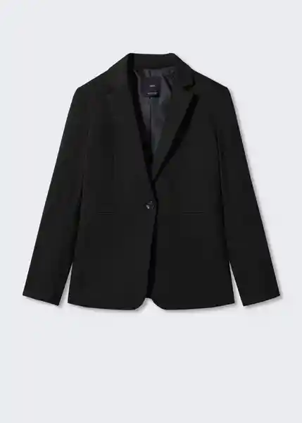 Blazer Americana Boreal Negro Talla 52 Mujer Mango