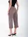 Pantalón Con Bota Amplia Café Azteca Medio Talla 10 Mujer Naf Naf