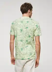 Camiseta Florve-H Verde Talla S Hombre Mango