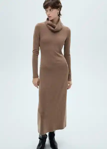 Vestido Gino Marrón Talla M Mujer Mango