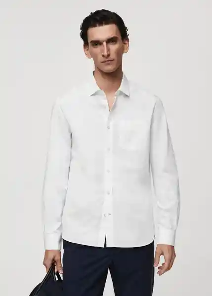 Camisa Arezza Blanco Talla XS Hombre Mango