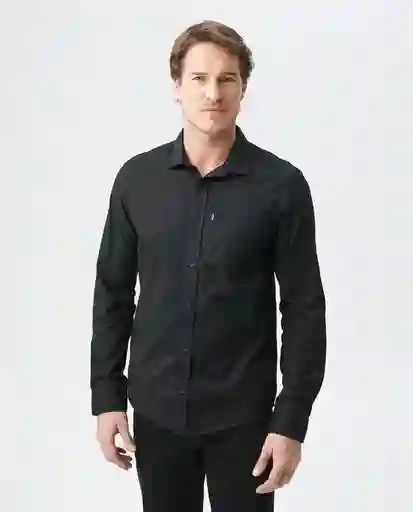 Camisa Carbon M/l Negro Sombrío Ultraoscuro Talla L Hombre Chevignon