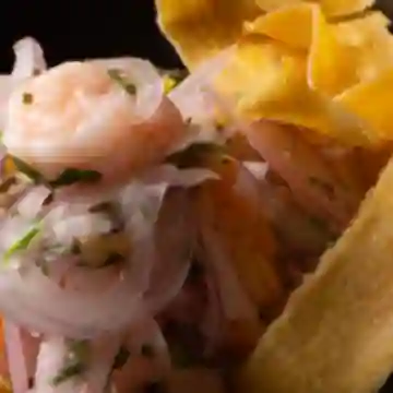 Ceviche de Pescado y Camarón