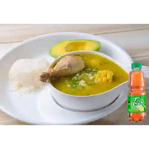 Combo Ajiaco con Pollo Sudado + Mr Tea Limón 400 ml
