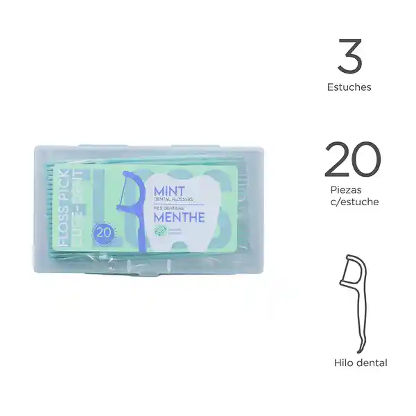 Hilo Dental de Menta Limpieza Profunda Serie Miniso