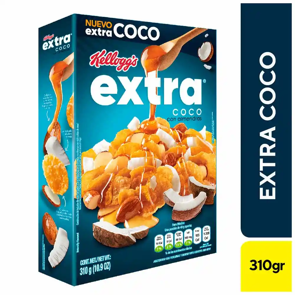 Kelloggs Extra Cereal Hojuelas Coco con Almendras