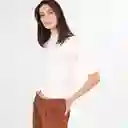 Camiseta Cuello Redondo Manga 3/4 Blanco Talla S 676205