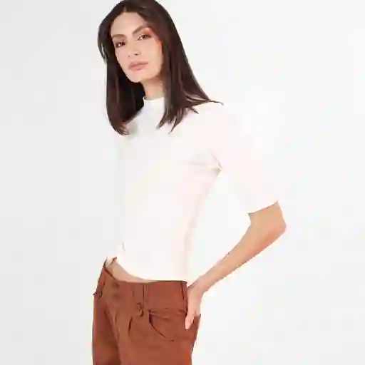 Camiseta Cuello Redondo Manga 3/4 Blanco Talla S 676205