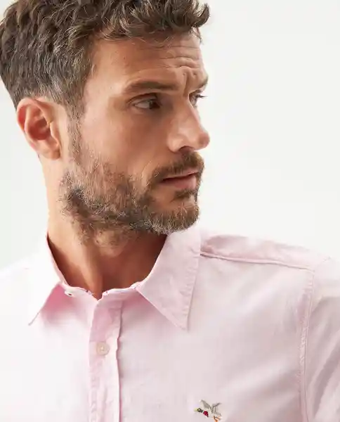 Camisa Oxford Duck Rosa Simple Claro Talla M Chevignon