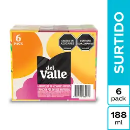 Jugo Del Valle Frutal Surtido 188ML x 6 Unds