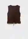 Top Corfu Chocolate Talla XS Mujer Mango