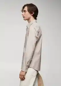 Camisa Oxford Khaki Talla XL Hombre Mango