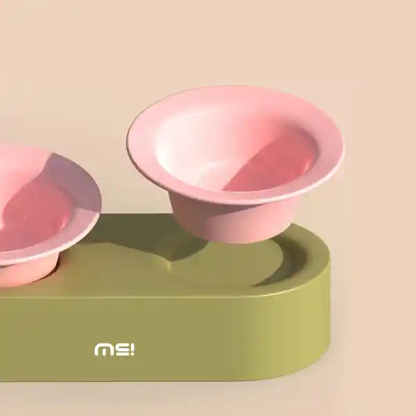 Make Sure Comedero Doble Verde Rosa
