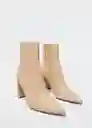 Botin Giro Taupe Talla 41 Mujer Mango