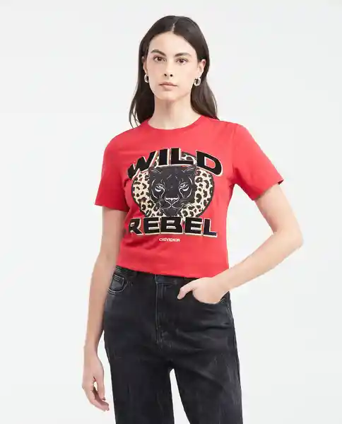 Camiseta Wild Rebel Graphic Tee Rojo Salsa Oscuro L Chevignon