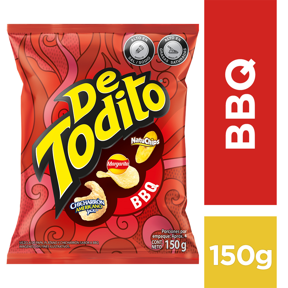 De Todito Mezcla de Pasabocas Sabor BBQ 150 g