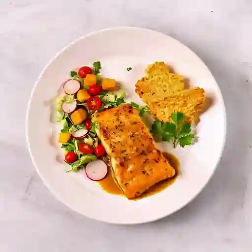 Salmon En Salsa Miel Naranja