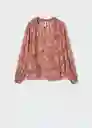 Blusa Fifty Marron Talla S Mujer Mango