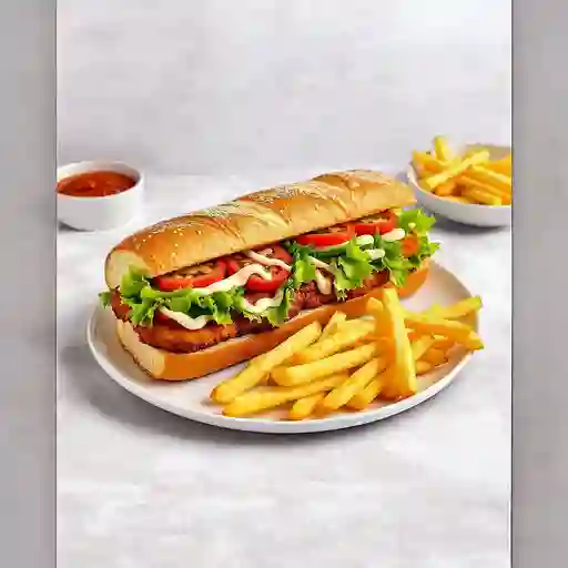 Baguette milanesa cerdo