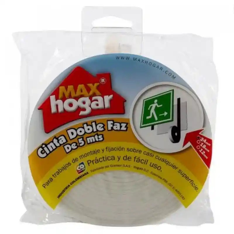 Home Cinta Doble Faz Ma x Hogar Blanco 24 mm - 5 m