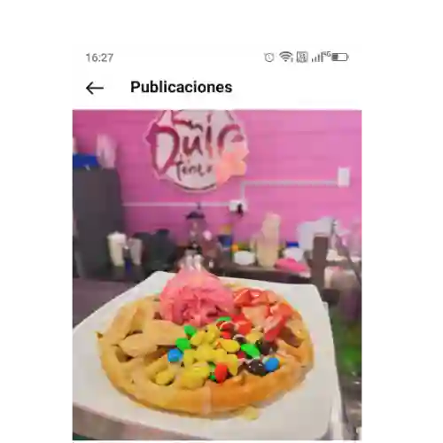 Waffles con Helado