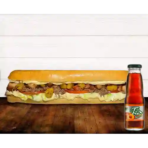 Combo Sándwich Colombiano + Mr Tea Durazno 300 ml