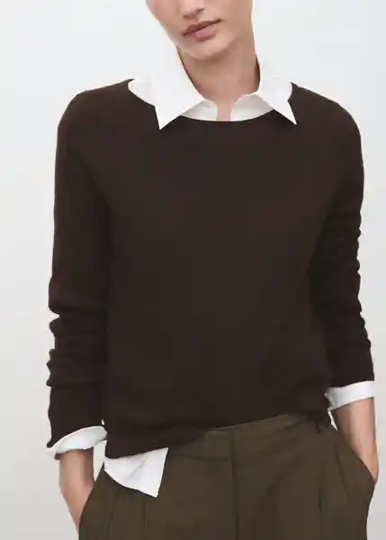 Saco Jersey Xemeneia Chocolate Talla M Mujer Mango