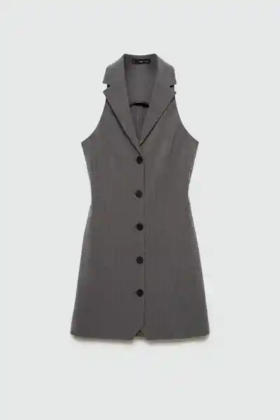 Vestido Aspen Gris Medio Vigore Talla L Mujer Mango