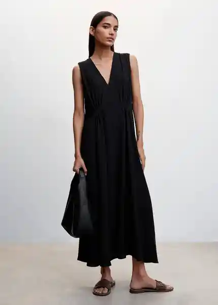 Vestido Oporto-A Negro Talla S Mujer Mango