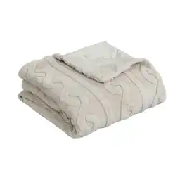 Manta Jaquard Sherpa Ecru