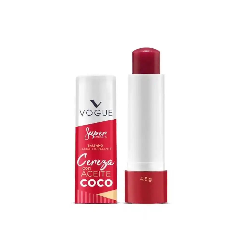 Vogue Bálsamo Labial Hidratante de Cereza con Aceite de Coco