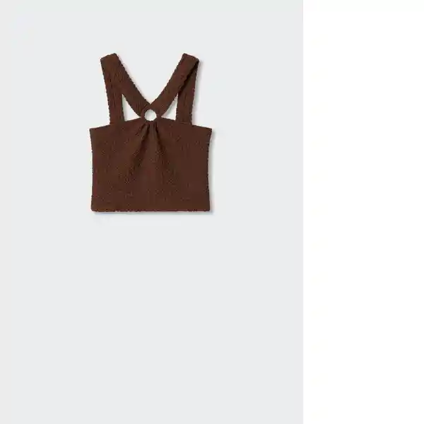 Top Carey Marron Talla L Mujer Mango