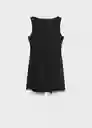 Vestido Terry Negro Talla M Mujer Mango